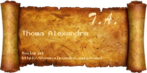 Thoma Alexandra névjegykártya